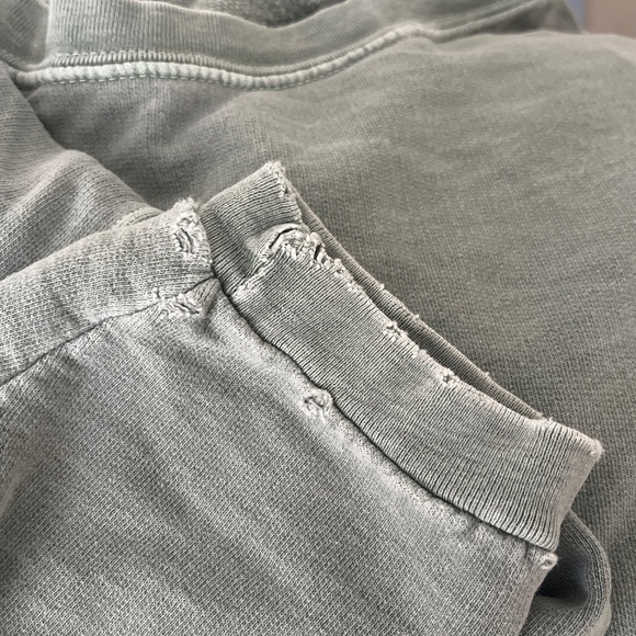 90s Distressed Sweatshirt boxy cut One Size Women's large Sage Green - Picture 11 of 11